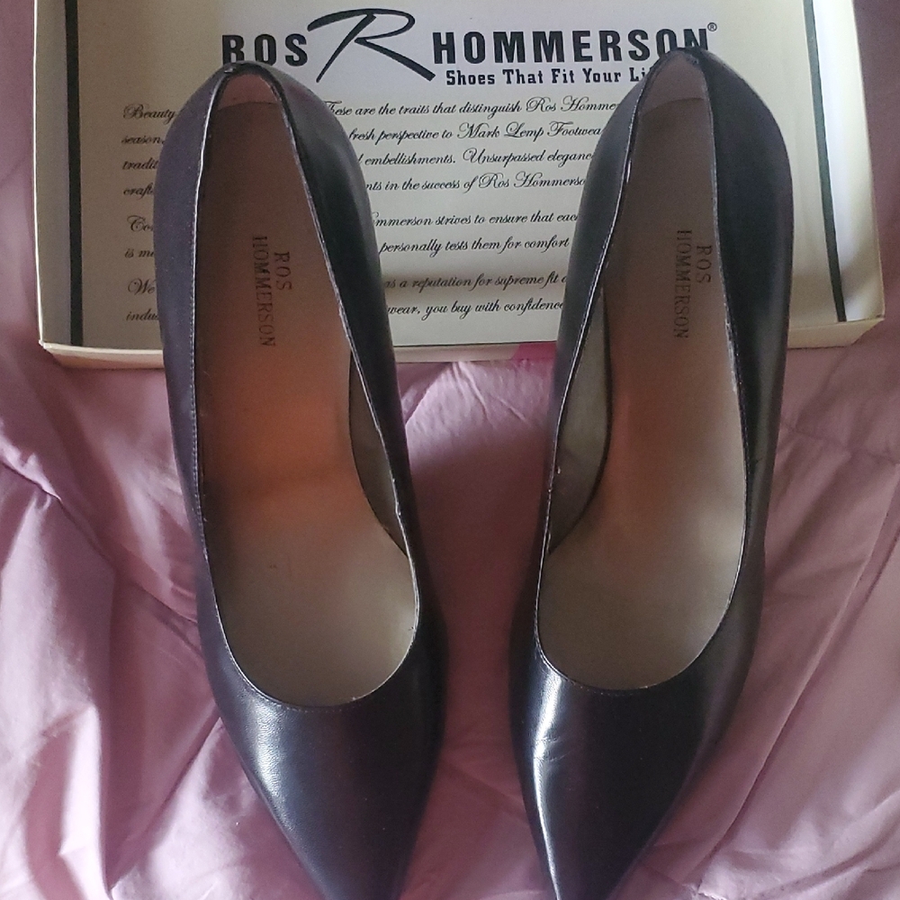 Ros Hommerson Sexy Black "Ruby" Heels. Wide width.